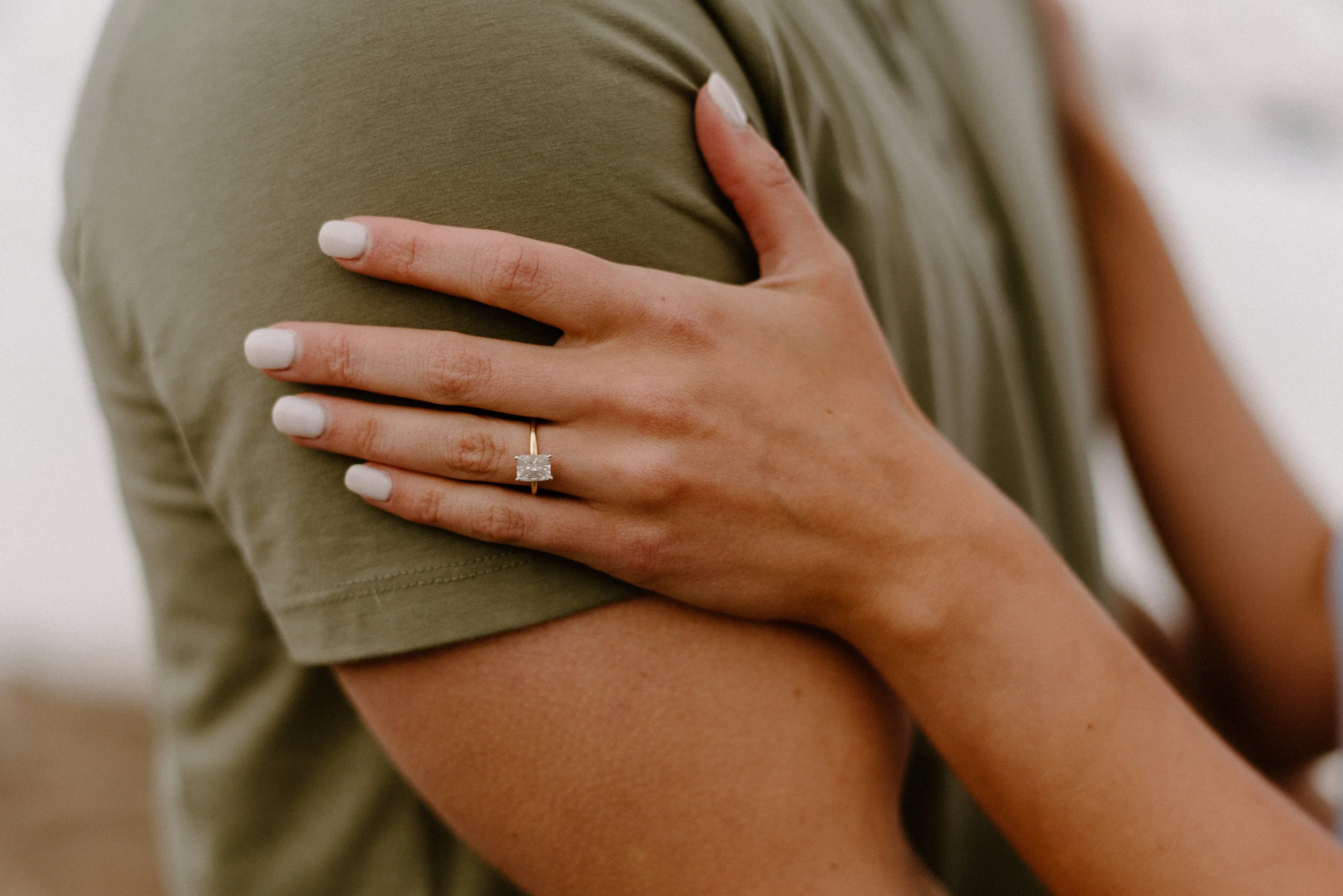  Loveland Pass engagement session in Colorado. Colorado wedding and elopement photographer, Alyssa Carpenter. Colorado wedding photography. Colorado elopement photos. Colorado adventure engagement session photographer. Mountain engagement session. Casual engagement session outfit ideas. Engagement ring ideas. Engagement ring inspiration.  