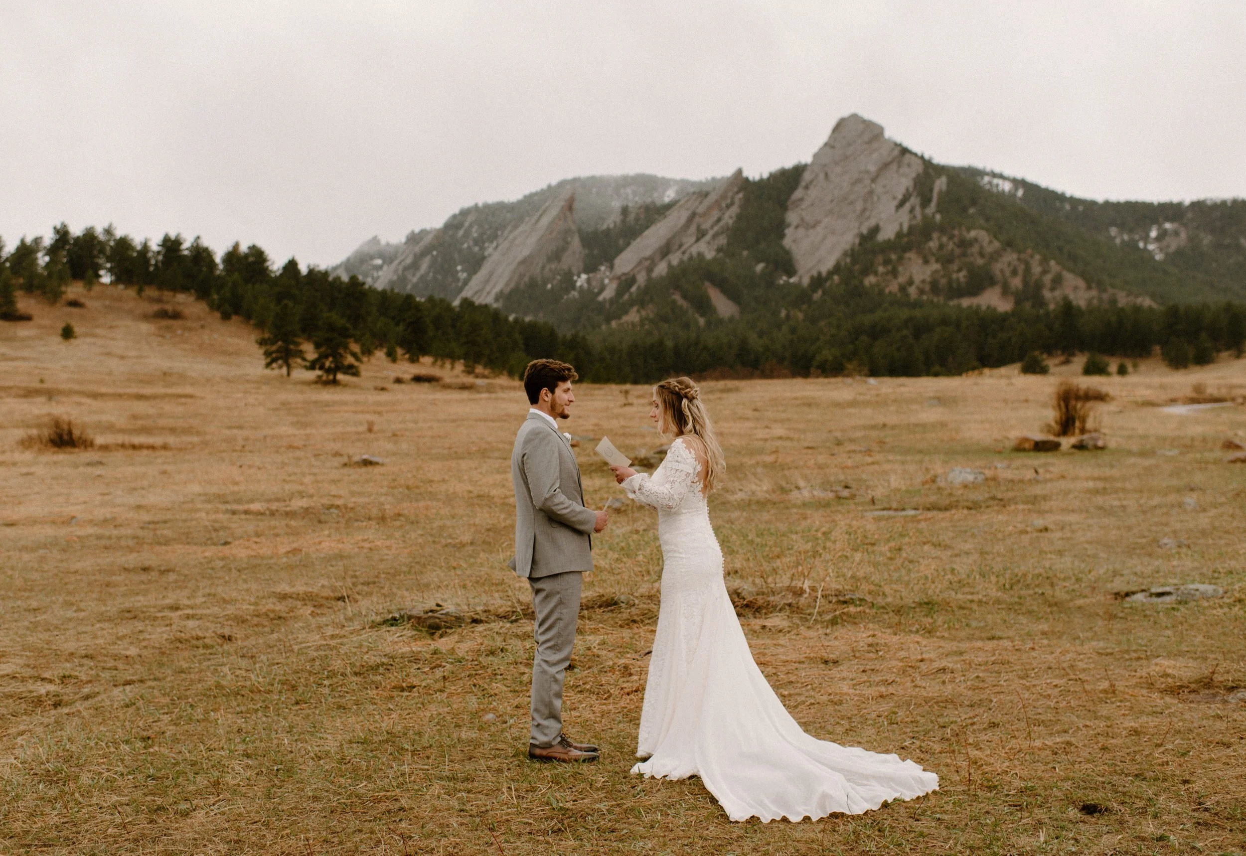 Elopement at Chautauqua Park in Boulder, Colorado.
